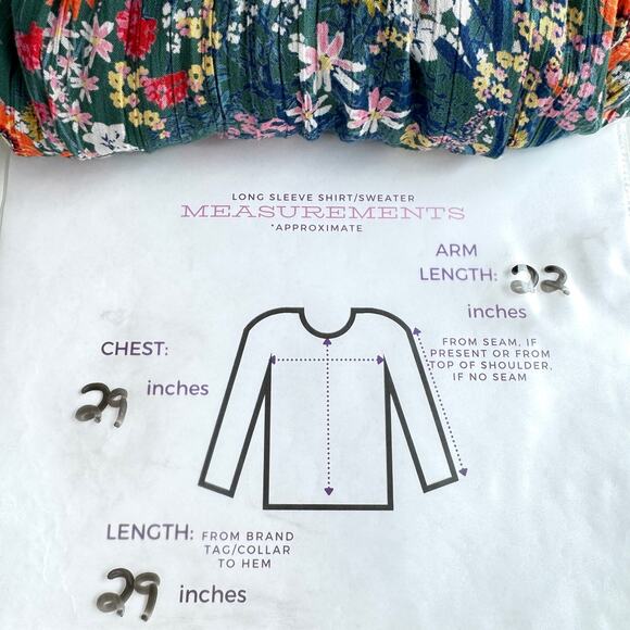 Angie Womens Blouse Top Size 1X Embroidered Floral Boho Flowy Wide Sleeve Green - Picture 7 of 7